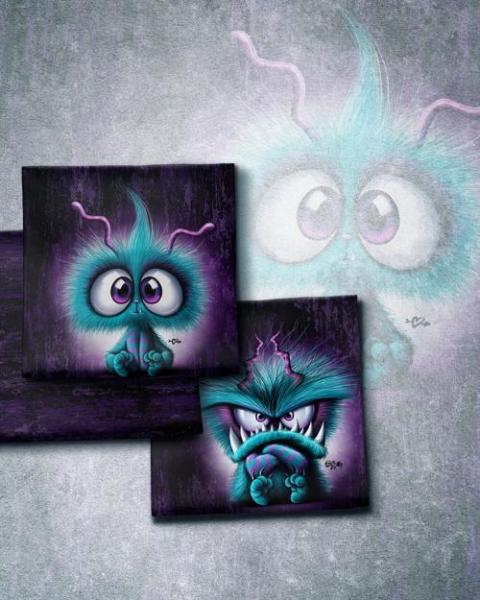 Panel Halloween by Thorsten Berger Monster Moods 85 cm